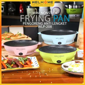 WELHOME Frying Pan Panci Listrik Serbaguna Anti Lengket Panci Elektrik WLP-209