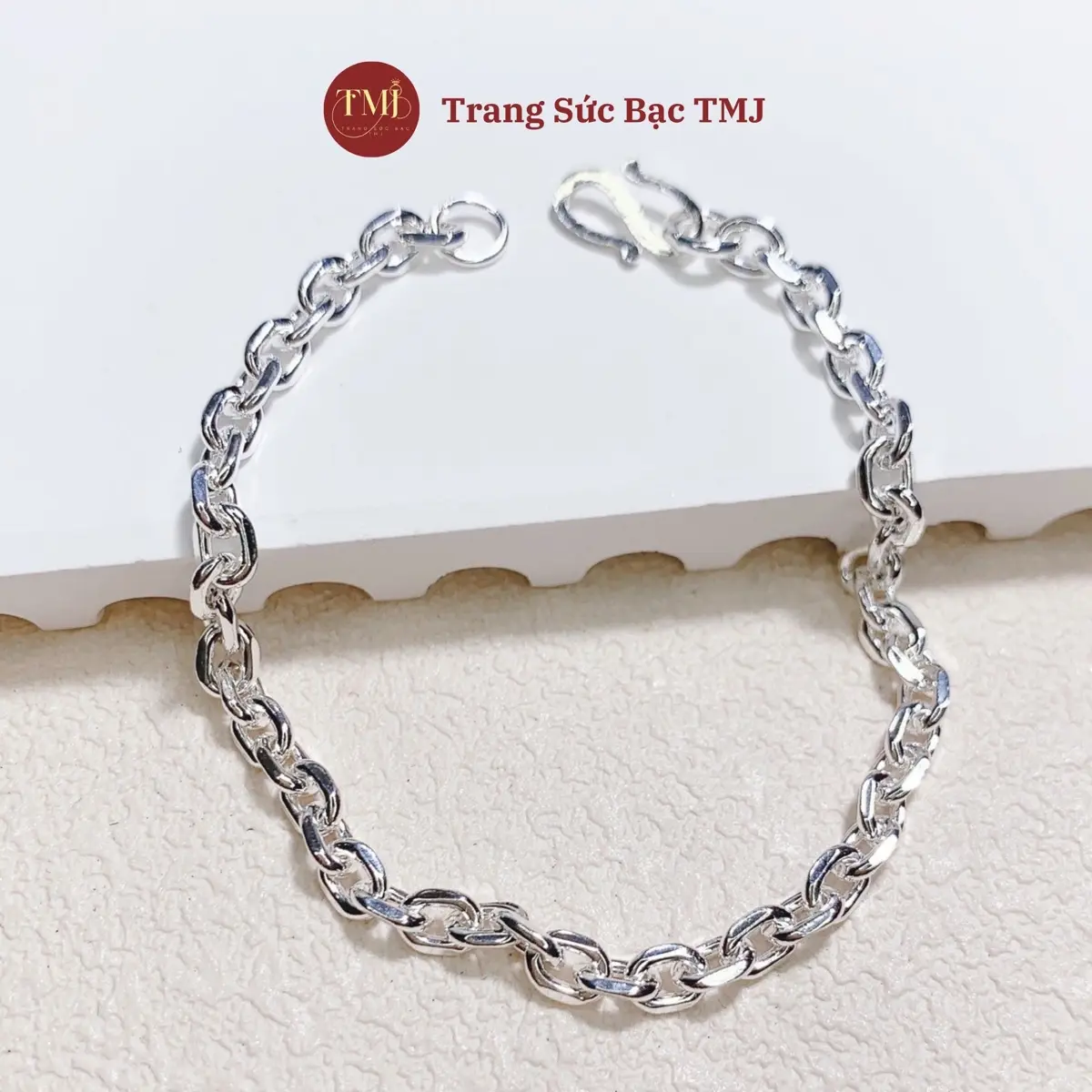 Lắc tay Nam B.Ta hạt mắt vuông dày dặn cá tính TMJ(Tặng Kèm Hộp, Có Bảo Hành Làm Sáng)