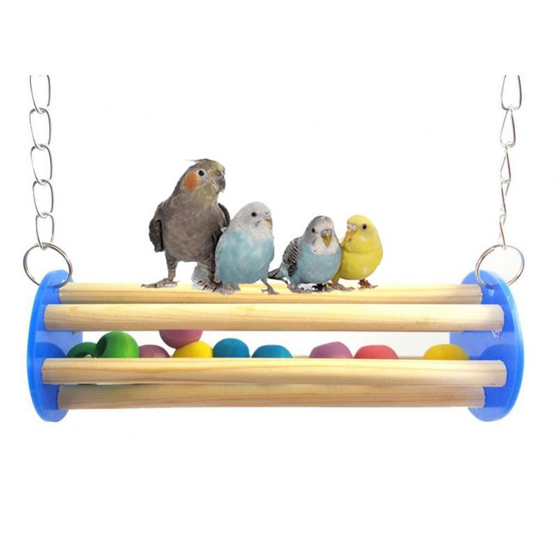 Product Introduction of Pet Bird Squirrel Parrot Bead Chain Chewing Climbing Swing Bite Toy Cage Decor Birds Accessoires Parrot Accessories Bird Toys 6