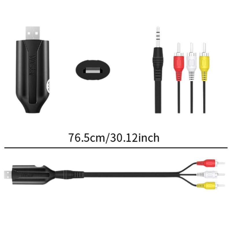 Product Introduction of VHS to DVD Converter Plug and Play High Performance Professional Video Audio Easy Cap Card USB Cable USB 2.0 Video Captures Card 0