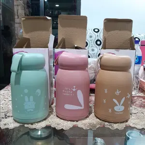 Botol Kaca Kelinci Mini 330ml Botol Anak Rabbit + Kardus | Botol Minum Anak | Botol Kaca Tumblr Minum Anak | Tumblr Lucu