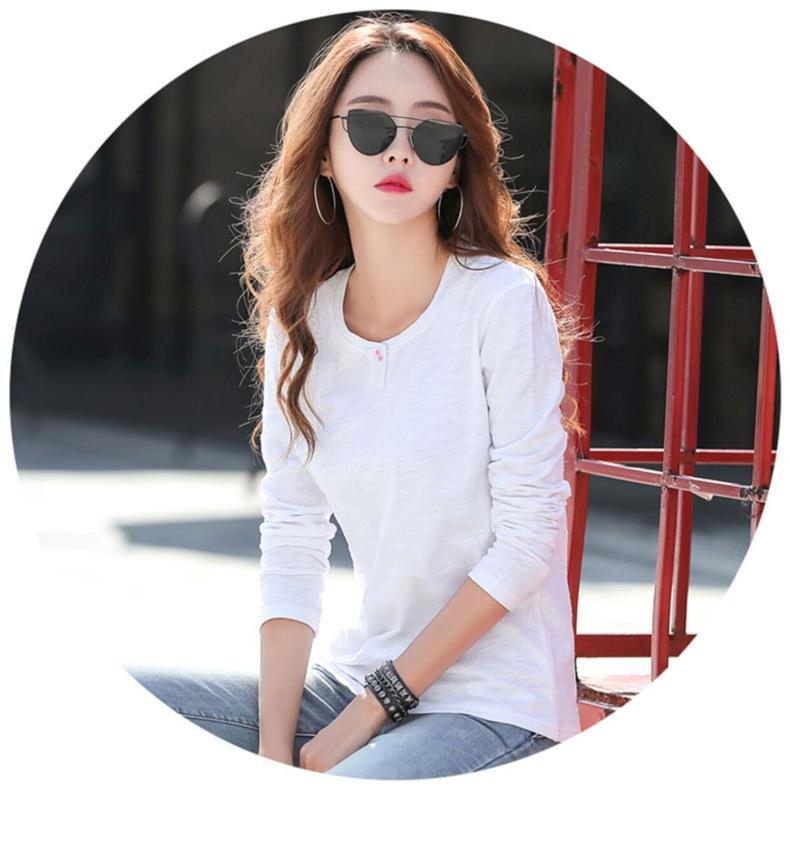 Product Introduction of Áo Thun Dài Tay Phong Cách Hàn Quốc, Hàng Mới Về Mùa Thu Và Mùa Đông, Dành Cho Nữ, Dáng Ôm, Bó Sát, Dễ Phối Đồ, Áo Sơ Mi Lớp Cơ Sở, Thiết Kế Đơn Giản, Có Thể Mặc Bên Trong, Phù Hợp Với Người Trẻ Top Voi Women Cổ Tròn Voan Shirt 2