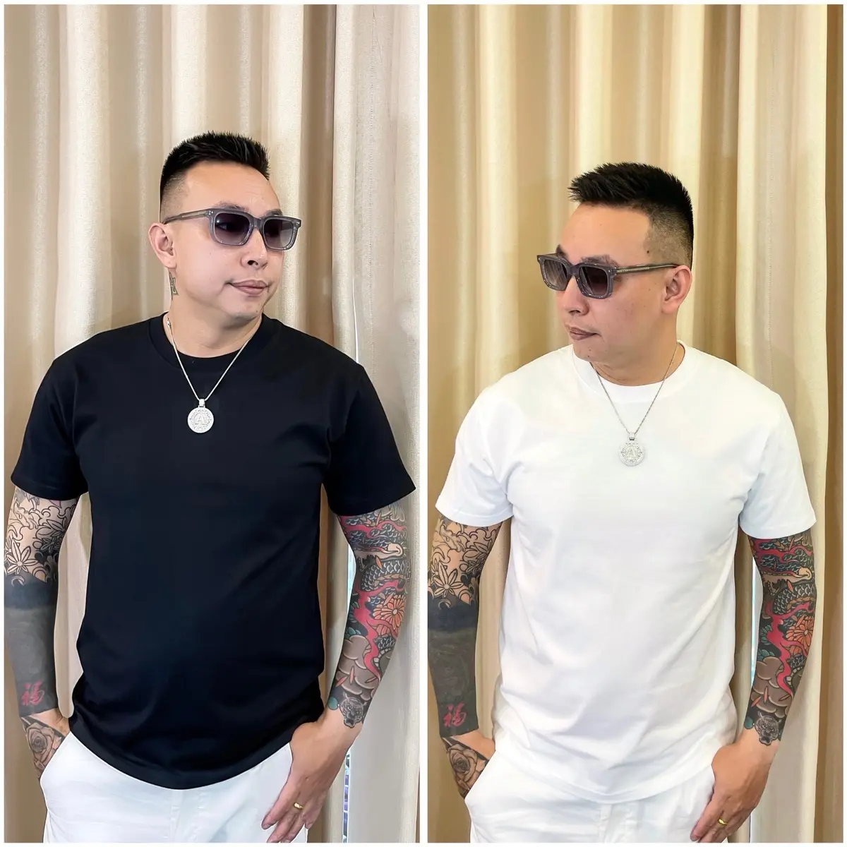 - Áo cotton Nam - trơn 1 mầu ( ae nhớ xem bảng size )