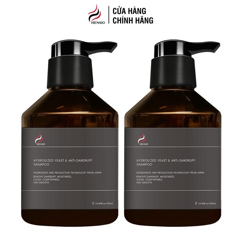 COMBO 2 Chai Dầu Gội Nấm Men Hensio 500ml Hỗ Trợ Cải Thiện Gàu, Hỗ Trợ Cải Thiện Nấm Ngứa, Chăm Sóc Tóc Hensio