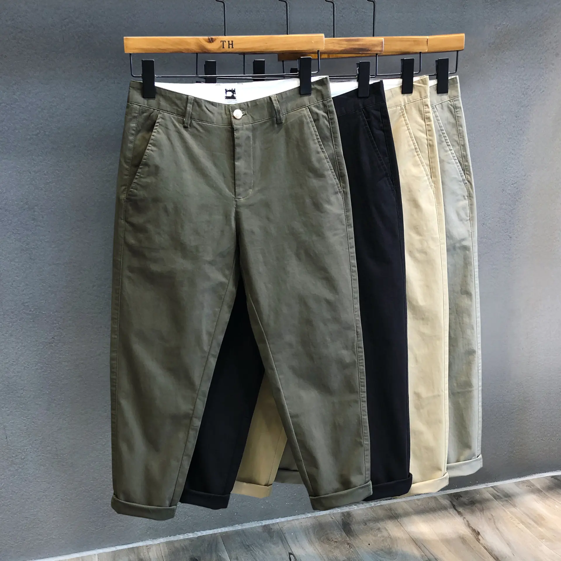Men's Pants Cropped Casual Pants Men's Baggy Straight Trousers Men's Pants Trousers Overalls Fashion Brand Summer Thin Trendy Clothing Men's Overalls