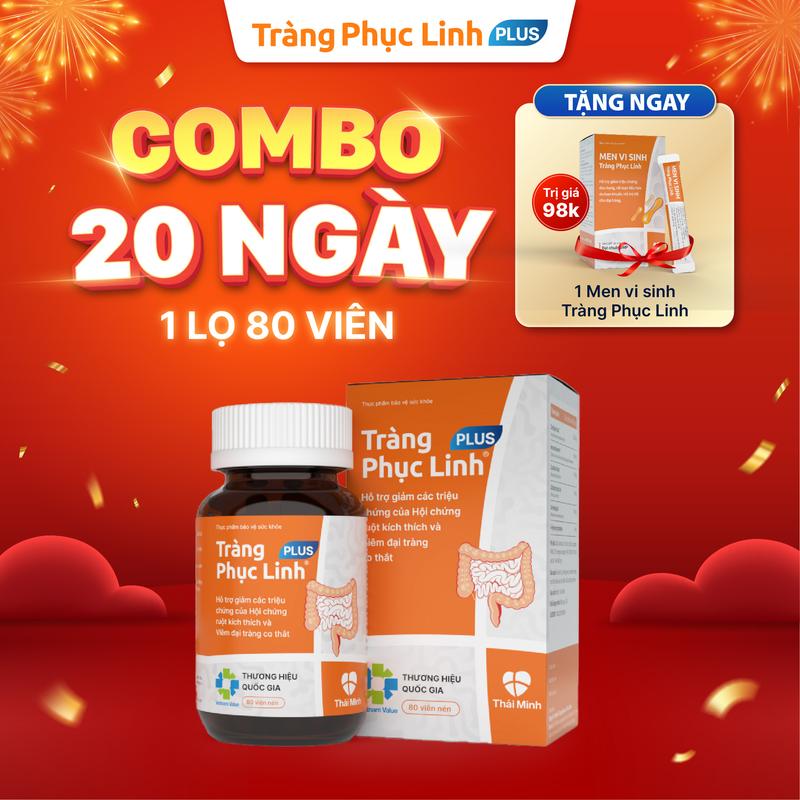 [Kèm quà] Combo 20 ngày sử dụng 1 lọ Tràng Phục Linh PLUS - Lọ 80 viên