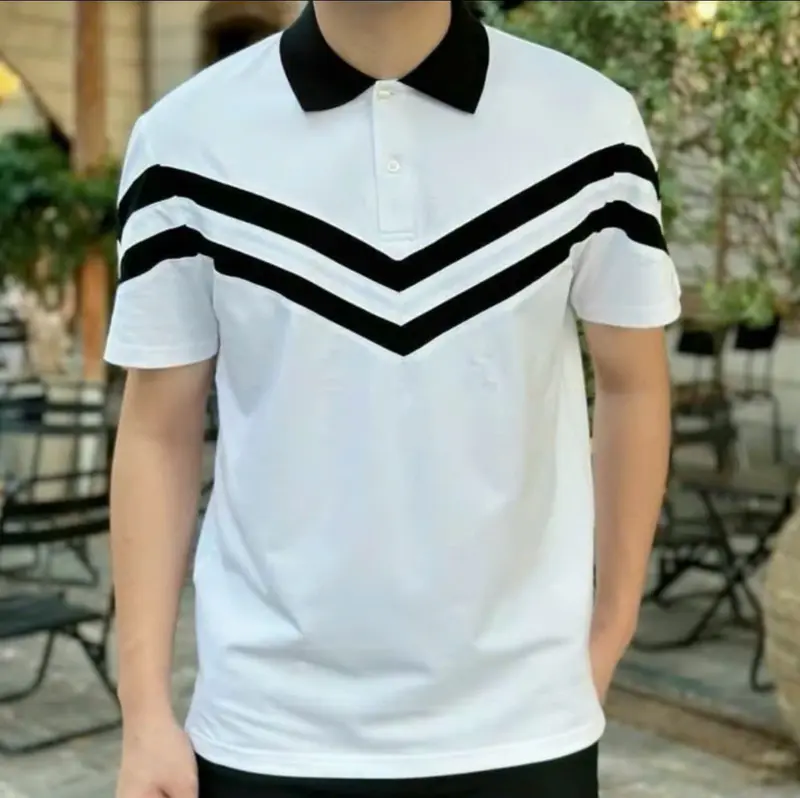 Áo thun cotton nam nữ, cổ tròn, tay ngắn, thêu phối sọc, sang trọng hàng đẹp chuẩn SHOPPP Menswear 8