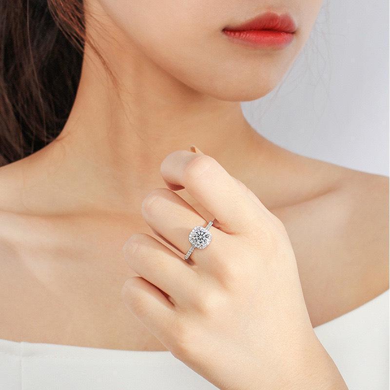 HP N3 Nhẫn Đá Kiểu dáng mặt vuông nhỏ sang trọng mới nhất Women 3