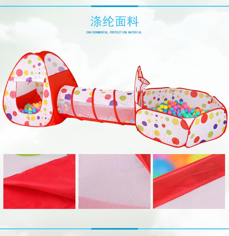 Product Introduction of Children's Tent Crawling Game Tunnel Cabin Boys and Girls Baby House Playing Toy Play House Ocean Ball Pool 11