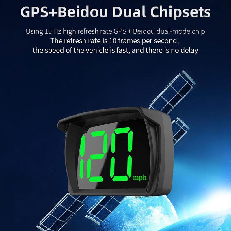 Đồng Hồ Đo Tốc Độ Kỹ Thuật Số, Hud Xe Hơi, Đồng Hồ Đo Tốc Độ GPS, Màn Hình Lật Đầu, Thích Hợp Cho Tất Cả Các Loại Ô Tô, Có Cổng USB Tốc Độ, Cắm Và Chạy, Dễ Sử Dụng 3