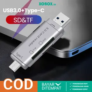 Card Reader USB 3.0 Type-C TF Memory Computer Card OTG Adapter High Speed AH099 - XOBOX