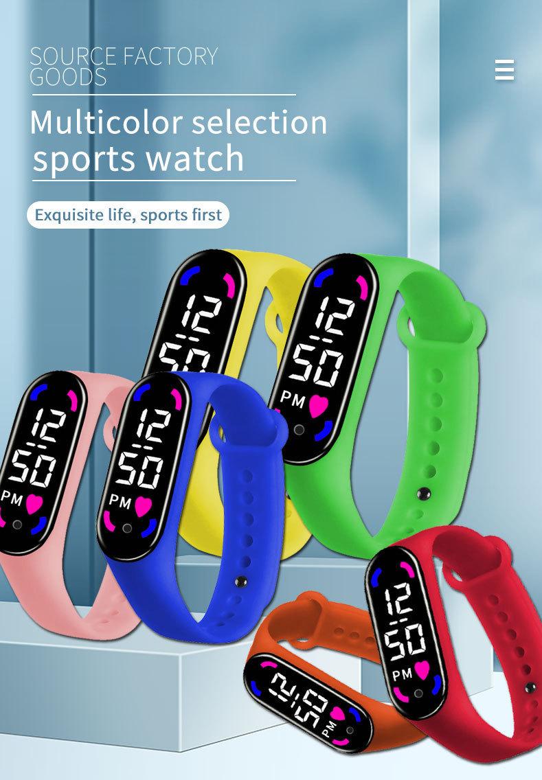 Product Introduction of Wholesale New Multi-Function Luminous Waterproof Touch Electronic Watch for Students LED Electronic Wristwatch Wholesale 3