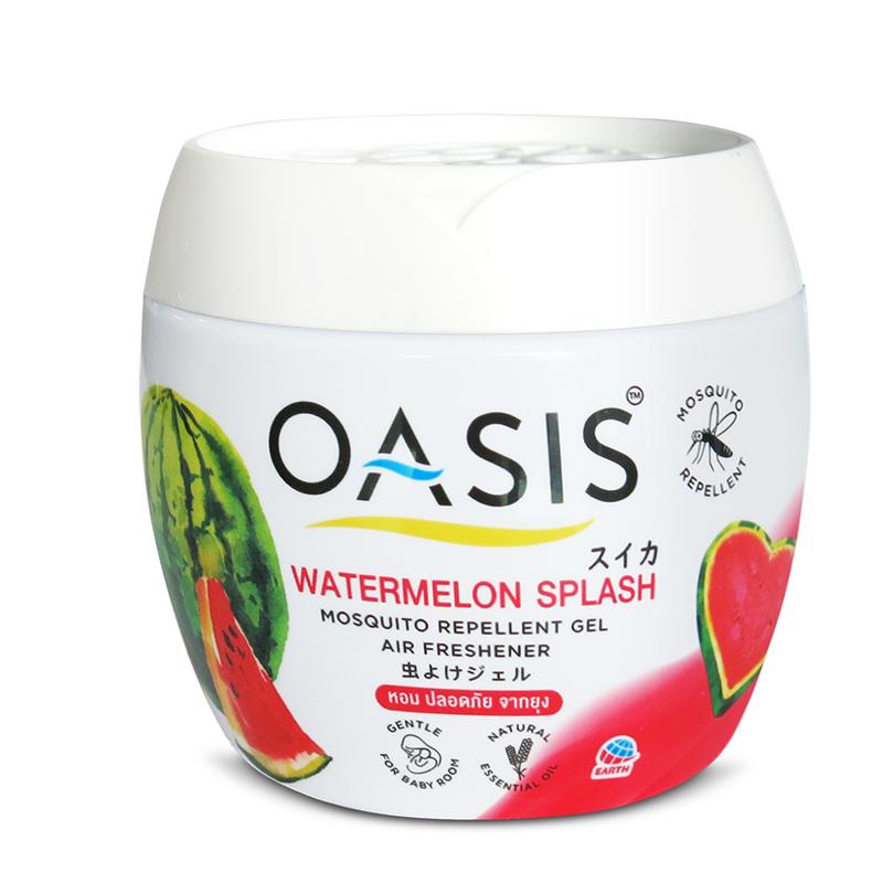 Sáp thơm đuổi muỗi OASIS Hương Dưa Hấu 180gr chất lượng Thái Lan cao cấp mosquito repellent gel Watermelon Splash Nhang
