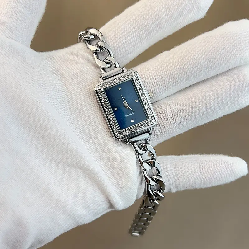 New arrival womens watch sneakers fashion vintage-style colored elegant bracelet watch Square Quartz watch with jewelry design jam  ac
