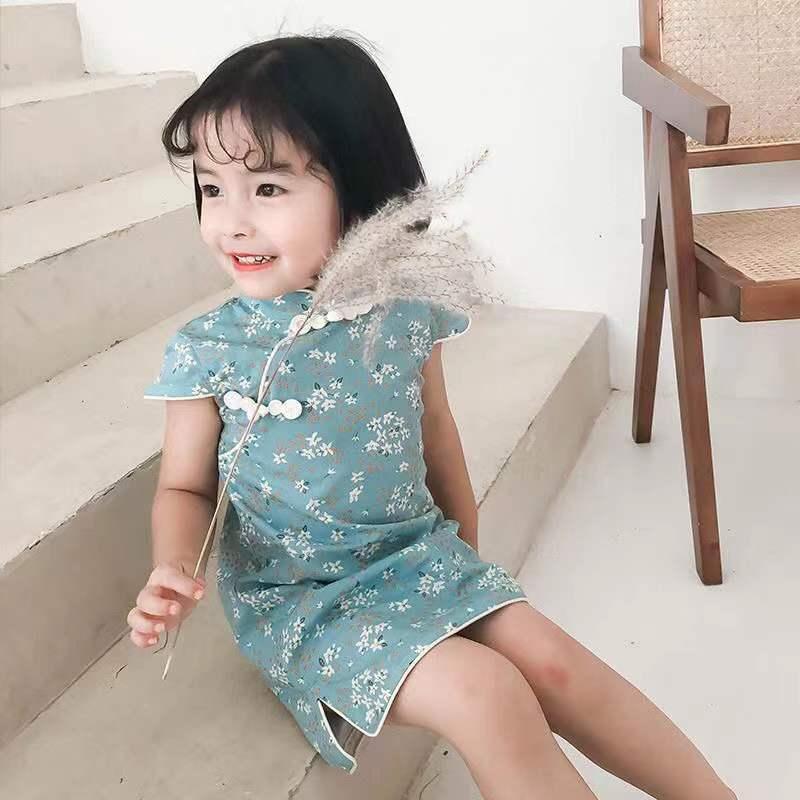Product Introduction of Girls' Chinese Style Retro Hanfu Summer Children's Fashionable Cheongsam Dress Baby Skirt Cross-border One-piece Dropshipping 15