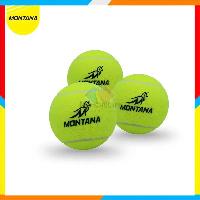 Tennis Ball / Bola Tenis / Bola Kasti hijau 1Pack /  3Pcs Raket Outdoor 3