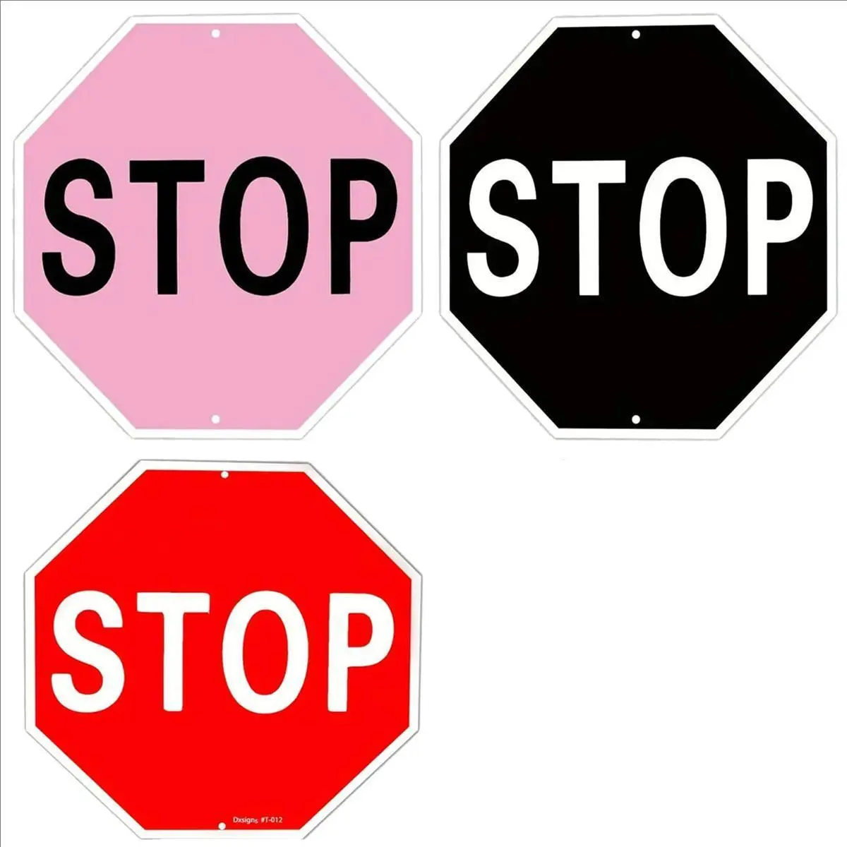 Vintage Metal Stop Sign, 1 Count Creative Wall Art, Wall Decor for Home Living Room Bedroom, Outdoor Door Use Wall Decor