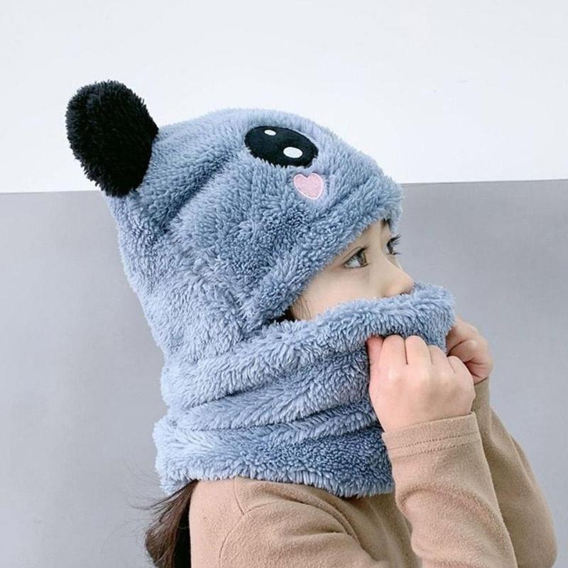 Product Introduction of Children's Winter Warm Hat Scarf Hat All-in-one Children's Warm Windproof Face Cover Ear Protection Plus Velvet Hat 18