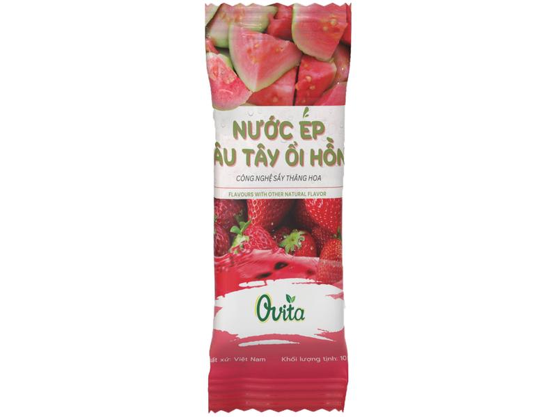 COMBO 10 Viên Lẻ Nước Ép Trái Cây Sấy Thăng Hoa Ovita -  Giữ Vẹn Hương Vị Tươi - Mix Vị chuẩn vị trái cây tươi 4