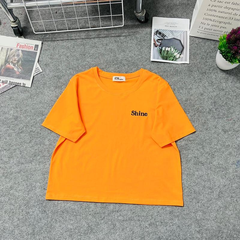 Mã 04-ÁO THUN THÁI CROPTOP FORM VỪA CHỮ THÊU (35-55kg) Nữ Cotton Cổ Tròn Women 7