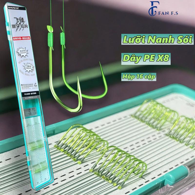 Thẻo dù buộc sẵn lưỡi nanh sói không ngạnh. lưỡi mảnh, dây mảnh câu cá tổng hợp, câu tự nhiên Đi Câu Fishing Fish TC3