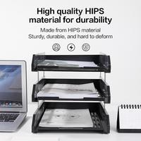 Gambar Deli Tempat File Kualitas Tinggi, 2 dan 3 Tingkat 26,8x33,6 E9208 E9209 Biru Hitam Kantor Logam Meja Desk - 2 Susun - Hitam dari Deli Office Automation Kab. Tangerang 4 Tokopedia