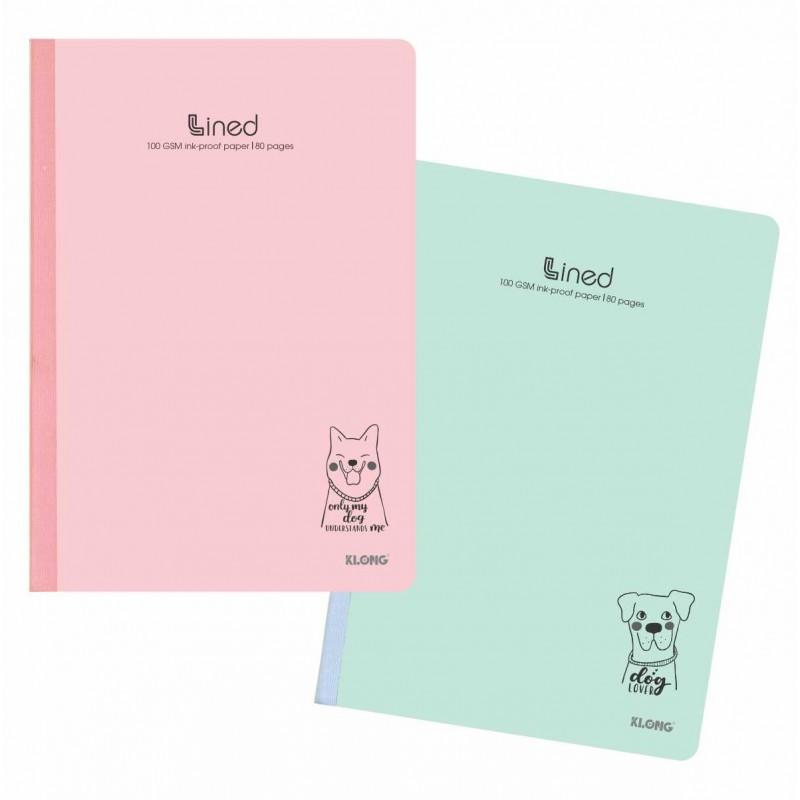 Vở kẻ ngang chấm may dán gáy KLONG B5 80 trang 100/76; MS: 840