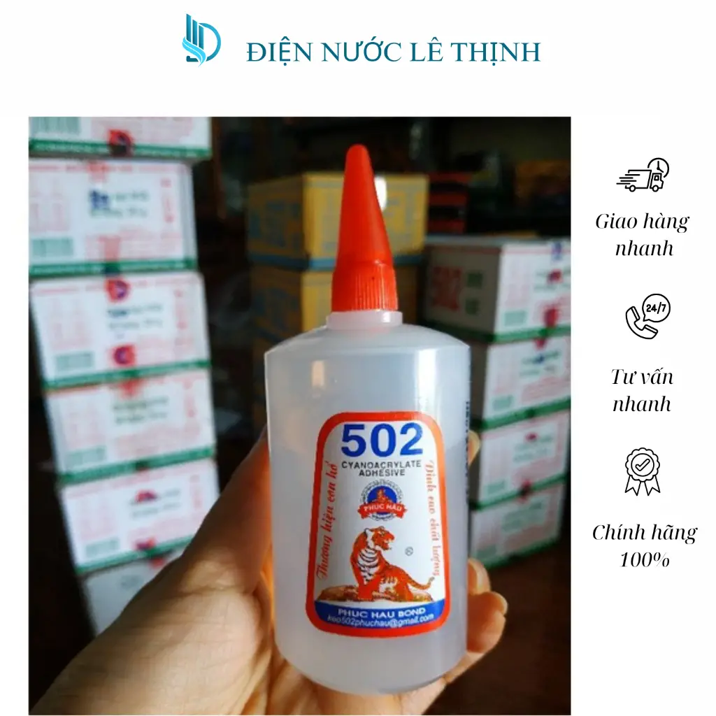 Keo dán 502 Phúc Hậu - Keo con hổ siêu chắc kết dính nhanh