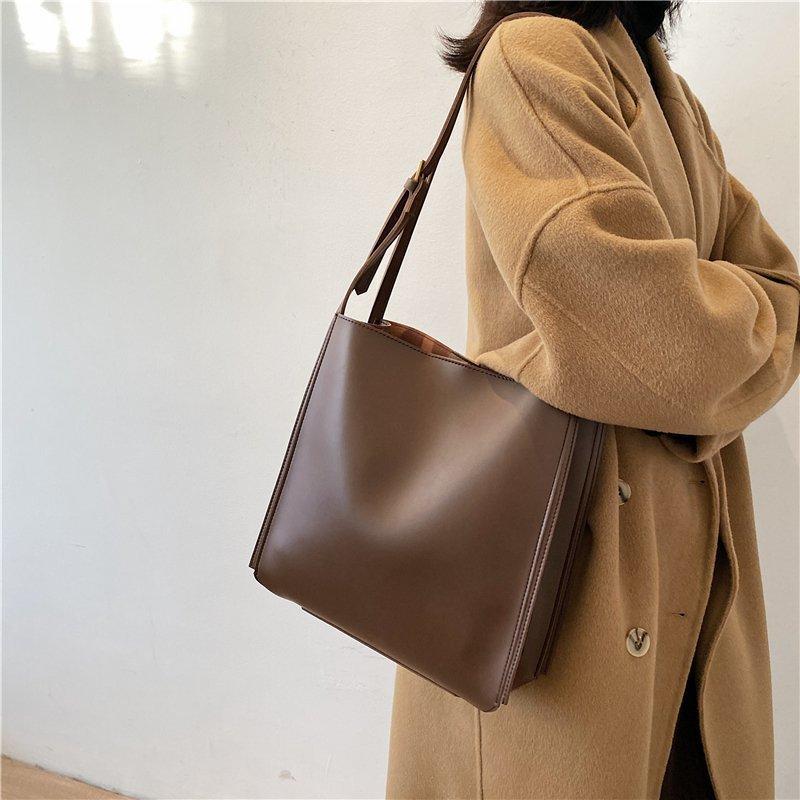 One bag on the shoulder, retro-large tote bag of women, fashionable bag 0