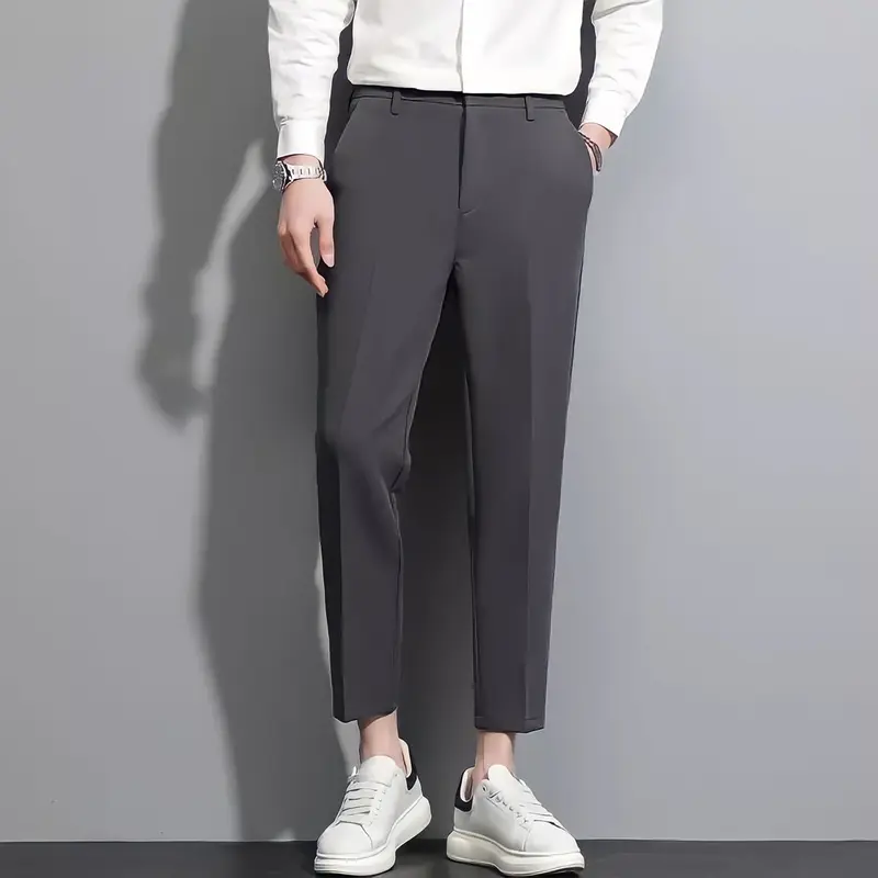 8MoiWear Celana Ankle Pants Cowok Slimfit Elastis Keren Melar 2
