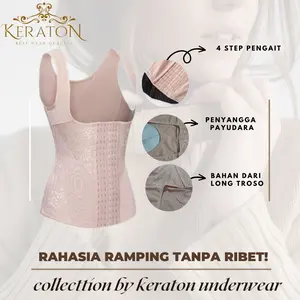 Korset bentuk Tangtop premium Wanita Korset pelangsing pembentuk body  Tali BESAR Singlet Wanita Keraton