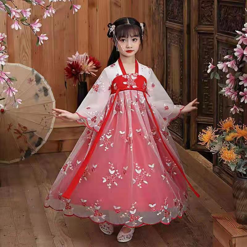 Trang Phục Hán Phục Trung Quốc Cho Trẻ Em, Phong Cách Xuân Thu Cho Bé Gái, Quần Áo Mùa Hè Mới, Áo Khoác Và Váy, Siêu Thanh Lịch, Bộ Đồ Tang, Phong Cách Trang Phục Cổ Trang Cho Bé Gái, Năm 2024 0