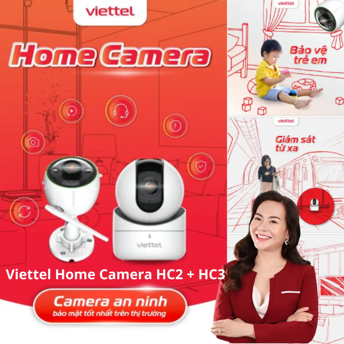 Camera Viettel HOME CAMERA - ngoài trời - HC3 Micro SD