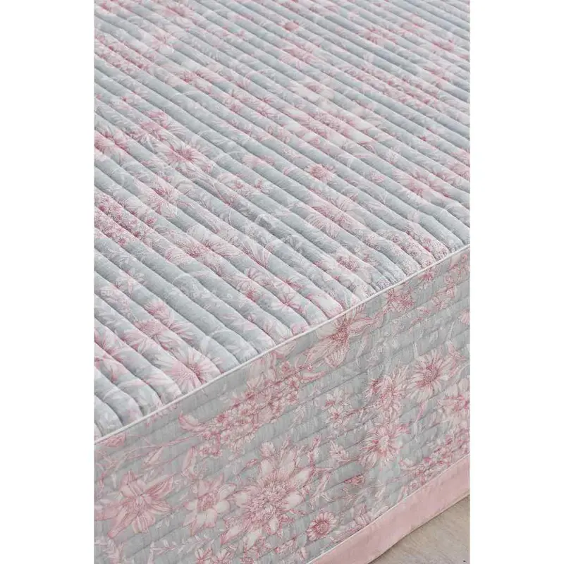 Drap GA PHỦ Everon EPM 21060 vải modal, họa tiết in hoa tông màu hông pha ghi nhạt 3