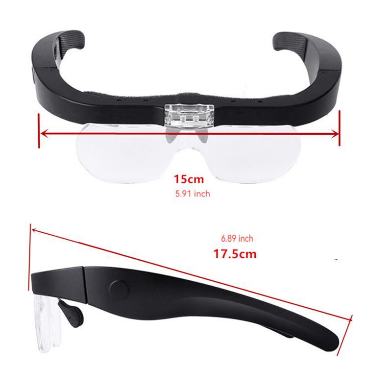 USB Rechargeable Magnifying Glasses Set, 1 Set 1.5X 2.5X 3.5X 5.0X Magnifier with LED Light, Desk Magnifiers for Reading, Jewelry Identification, Watch Repair 1