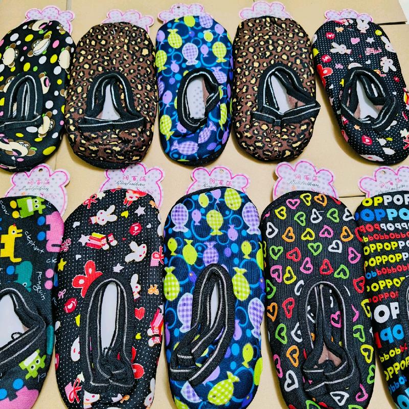  Combo 2 đôi tất hài nữ đi trong nhà lót nỉ chống trượt Women 