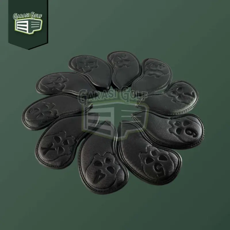 Black Skull Iron Set Head Cover Golf 2