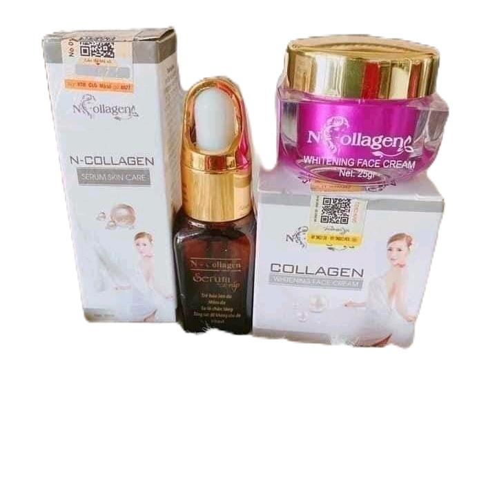 COMBO KEM FACE TÍM + SERUM COLLAGEN Tất cả các loại da