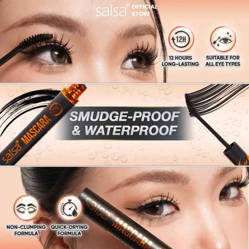 SALSA Everlash Mascara 12H Long-lasting Mascara – Pelentik Bulu Mata | Penebal Bulu Mata | Mascara Waterproof Tahan Lama | Melentikkan dan Memanjangkan Bulu Mata. Maskara Eyelash 4