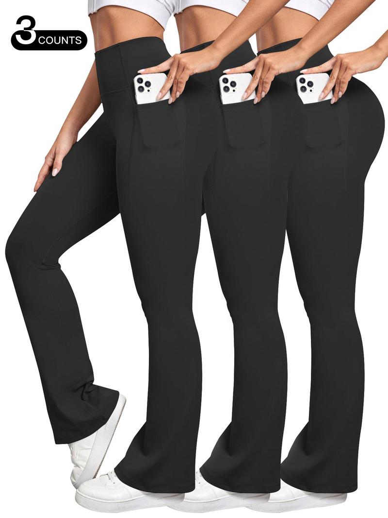 Product Introduction of Women's Solid High Waist Butt Lifting Sports Leggings, Casual Comfy Breathable Pocket Design Skinny Pants for Yoga Gym Workout Running, Ladies Sportswear for All Seasons 2