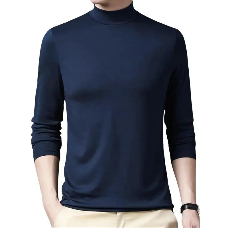 (COMBO Áo Giữ Nhiệt) Nam MIKASA Cổ Cao Ba Phân , Áo Dài Tay Lót Nỉ Siêu Ấm chất dày dặn co giãn 4 chiều Menswear 4