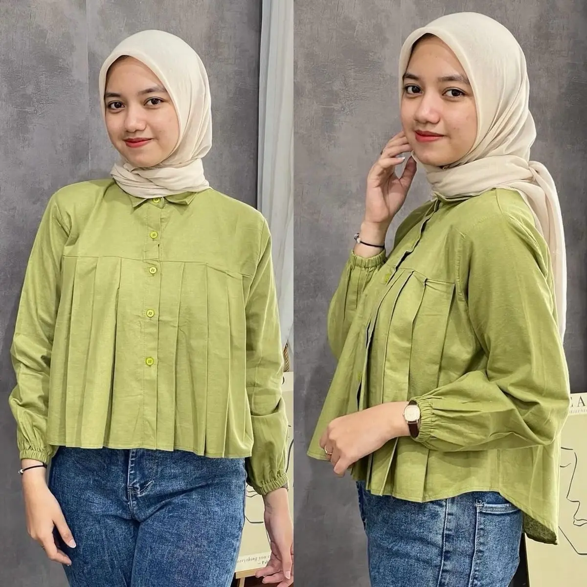 HERRA BLOUSE CROP LINEN