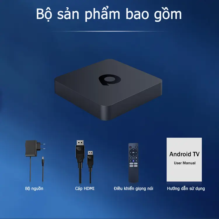 Hộp Tivi Q1 Android TV 10, Điều Khiển Bằng Giọng Nói Wifi Kép Bluetooth RAM 2GB 2