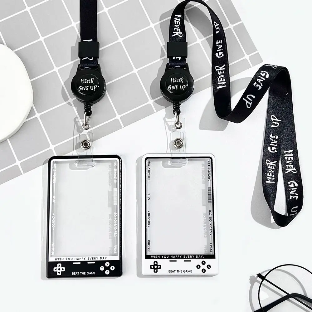 1Pcs Creative Kpop Card Holder Display Transparent Student Card Protector Korean Fashion with String Photocard Holder for Kids Idol