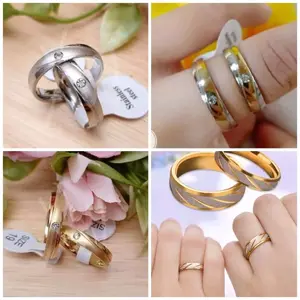 CINCIN TITANIUM STAINLESS STELL PERAK PERMATA