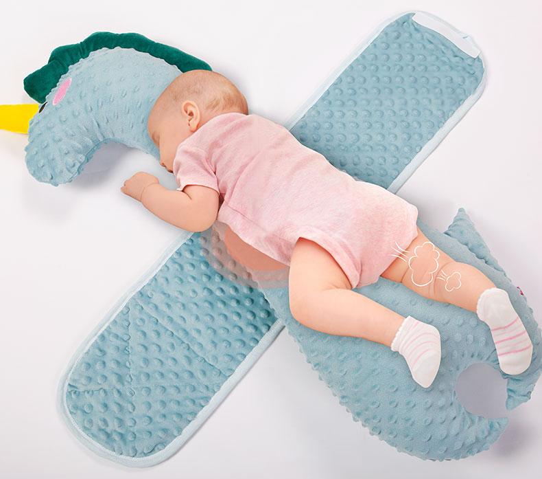 Product Introduction of Multi-function 3D massage bubble velvet exhaust comfort baby pillow - invisible zipper for easy removable and washable children's plush toy pillow baby sleeping comfort pillow 20