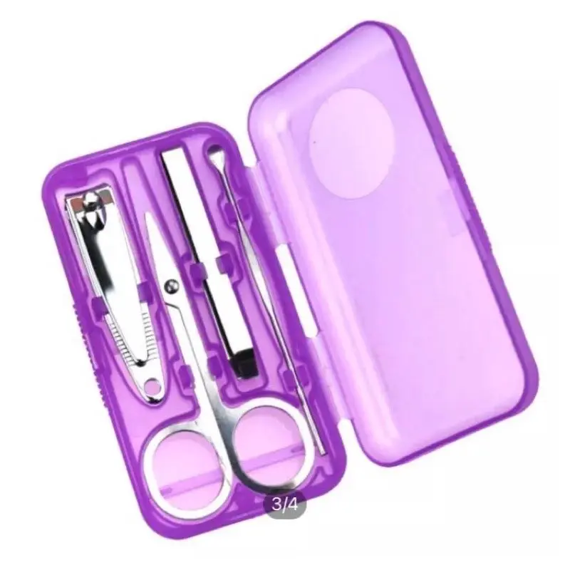 IWD Manicure set 4 in 1 Gunting Potong Kuku Korek Kuping dan Pinset Cabut Bulu 0