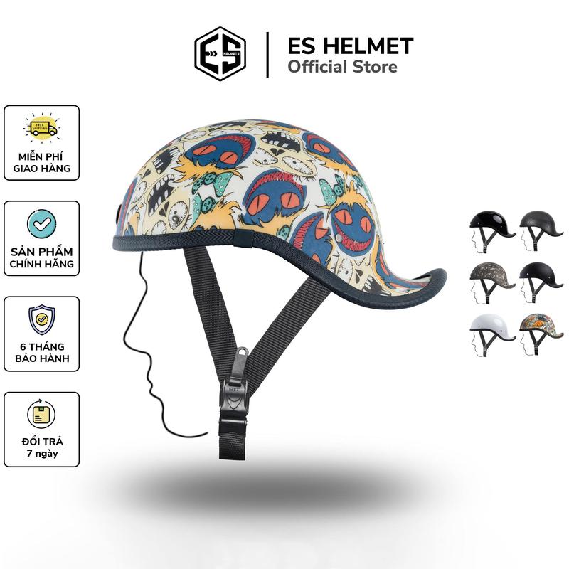 Mũ bảo hiểm ES Helmet nửa đầu Gangster
