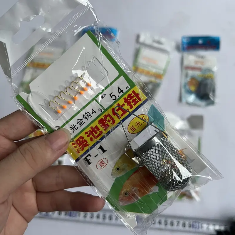 Rọ Mương, Bộ Thẻo 7 Lưỡi Câu Cá Mương Hồ Siêu Nhạy Có Rọ Sắt Siêu Nhạy - LCT010 3
