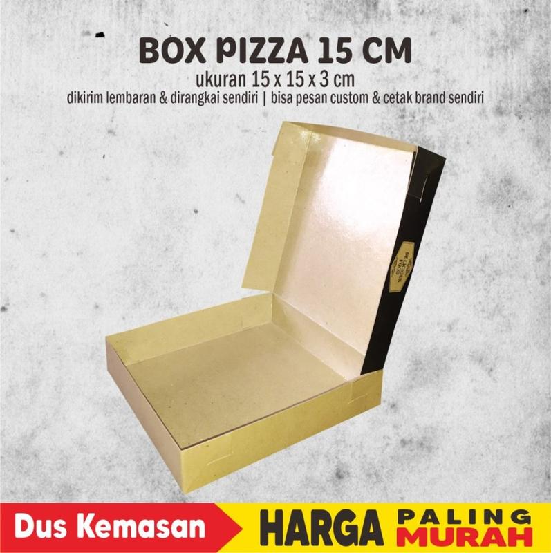 BOX PIZZA 15X15X3 CM KRAFT LAMINASI ( ISI 5 PCS ) 1